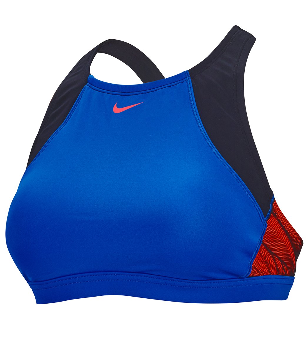 Nike Women's Color Surge Crossback Sport Bra Bikini Top at SwimOutlet ...