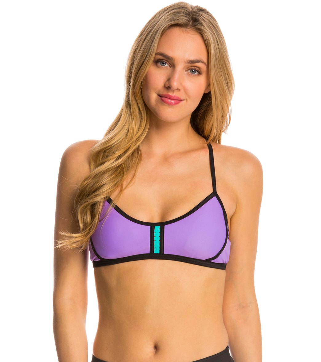 Speedo Women's Laser Cut Sporty Bikini Top at