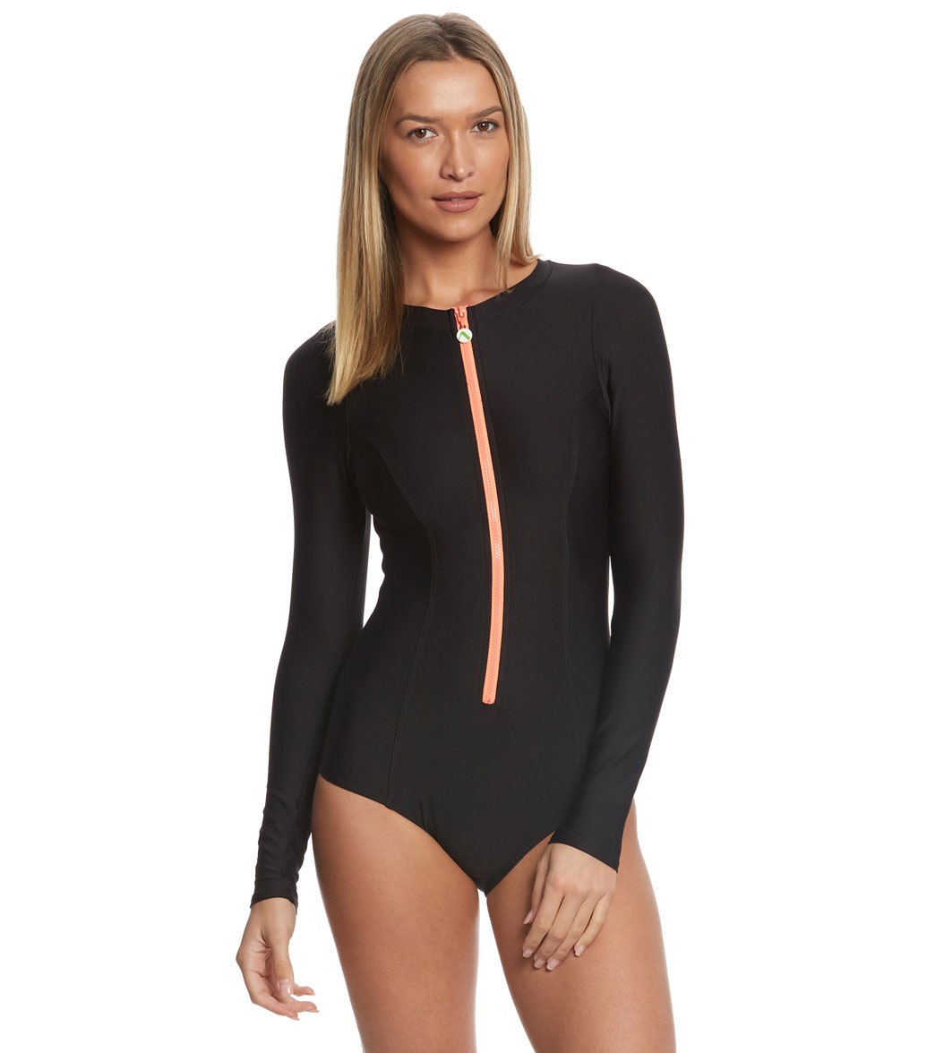 Next Good Karma Solid L/S Malibu One Piece Swimsuit at SwimOutlet.com ...