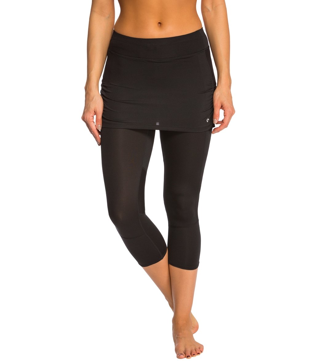 Next Good Karma Solid Out and About Skirted Pant at SwimOutlet.com ...