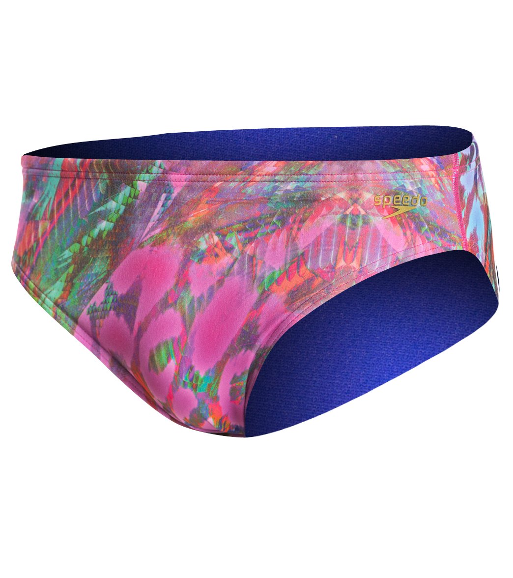 Speedo Rainbow Wings Printed Brief Swimsuit at SwimOutlet.com