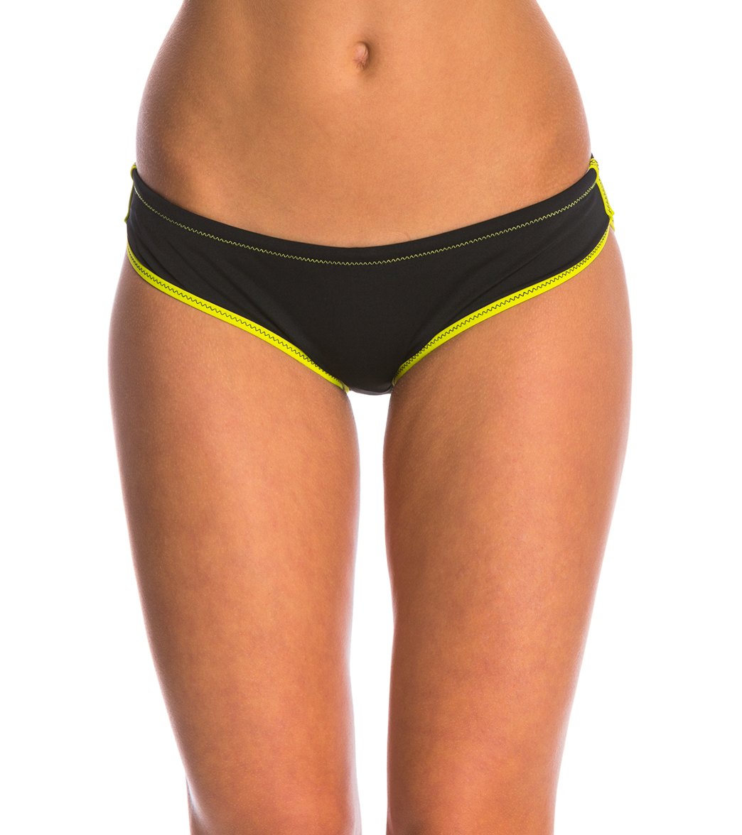 Arena Women's Sports Racer Brief Swimsuit - Black/Soft Green 26 Polyester/Pbt - Swimoutlet.com