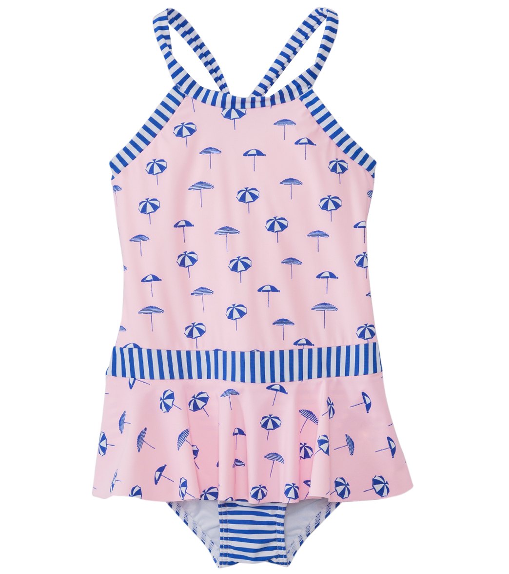 Seafolly Girls' Riviera Umbrella Ruffle Skirt One Piece Swimsuit (6mos ...