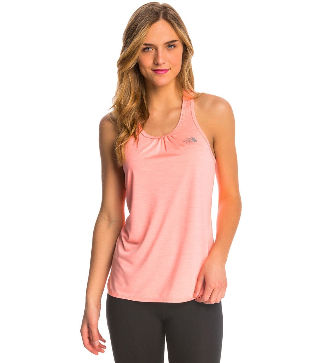 The North Face Women's Initiative Tank - Neon Peach Heather X-Small Polyester - Swimoutlet.com