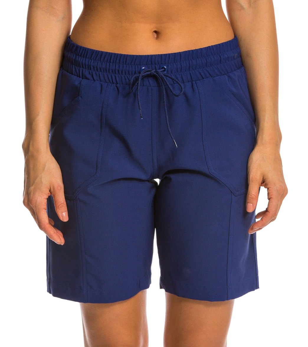 Jag Women's Solid Core Long Boardshort at SwimOutlet.com - Free Shipping
