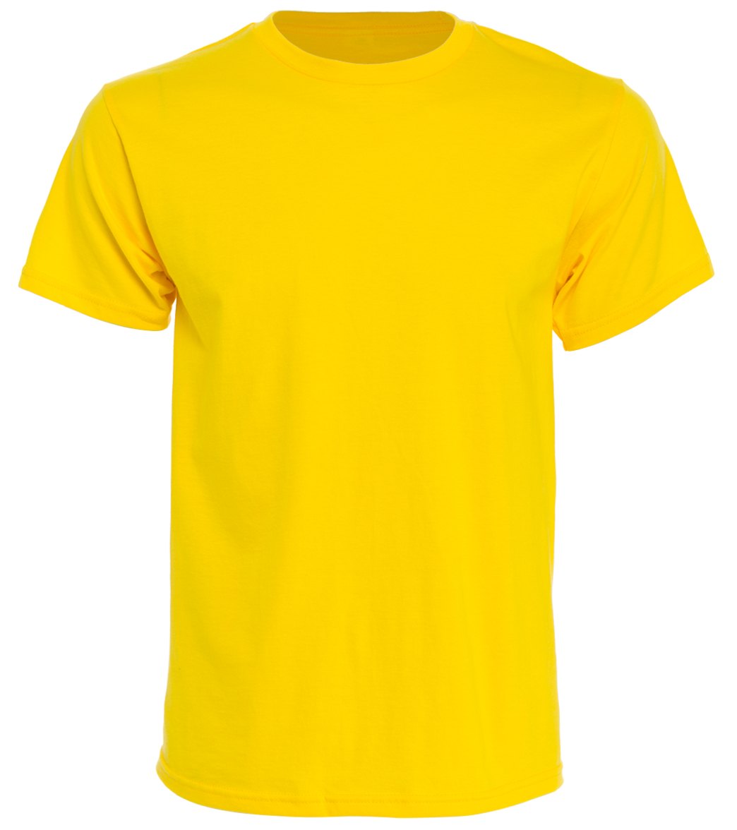 Men's Cotton Short Sleeve T-Shirt - Yellow Small - Swimoutlet.com