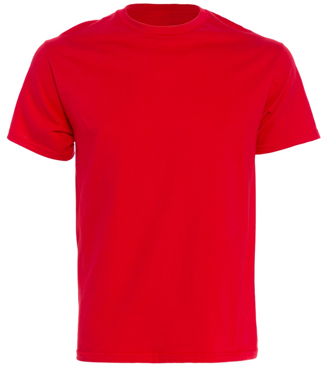 Men's Cotton Short Sleeve T-Shirt - Red Medium - Swimoutlet.com