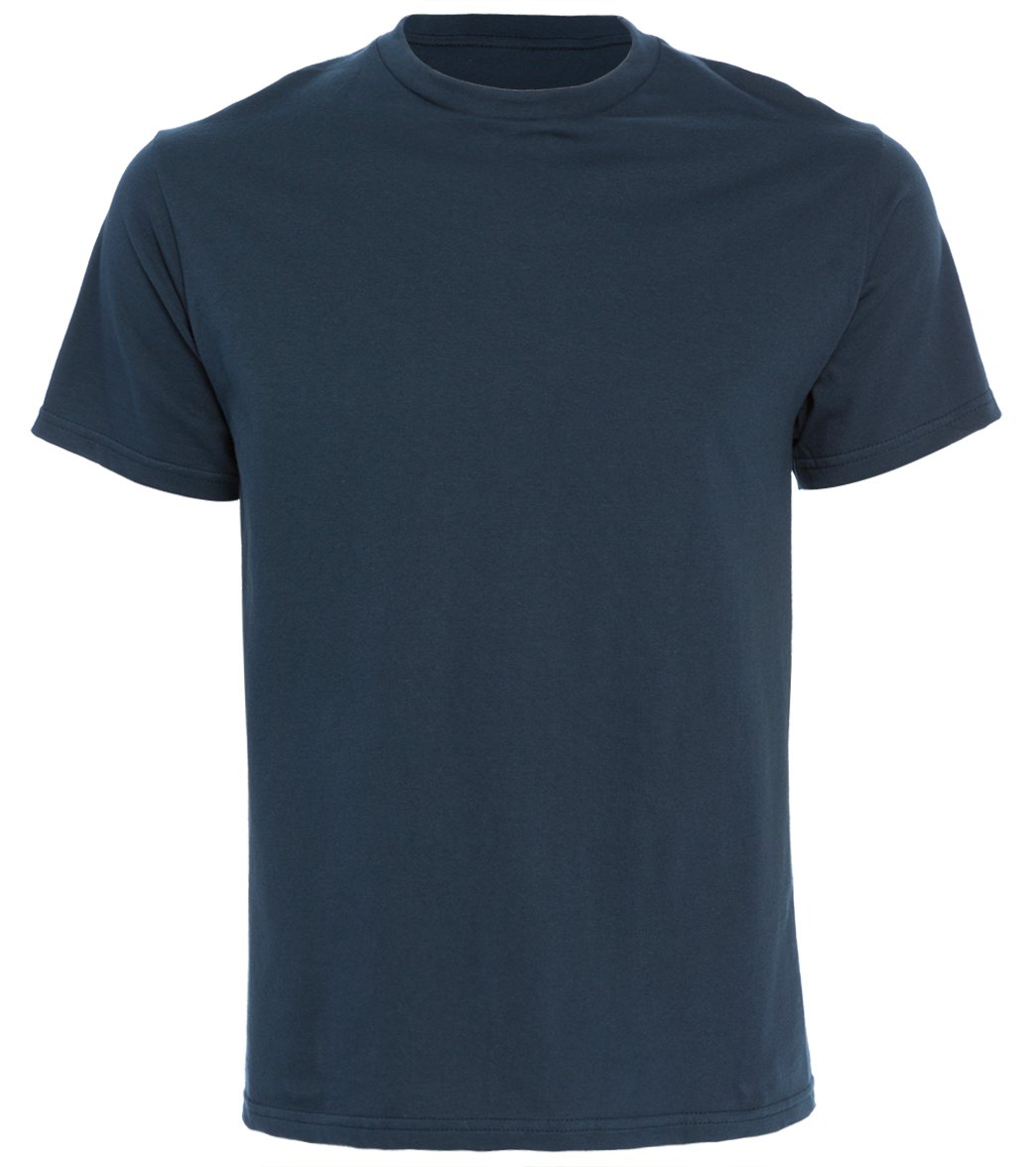 Men's Cotton Short Sleeve T-Shirt - Navy Small - Swimoutlet.com