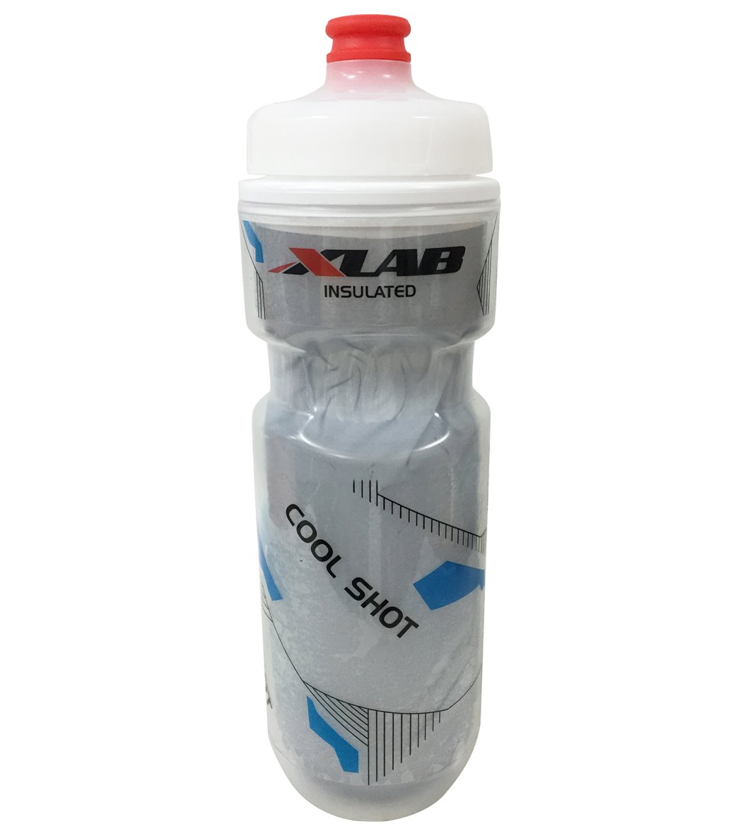 Xlab Cool Shot Insulated Racing Bottle - Clear/Silver - Swimoutlet.com