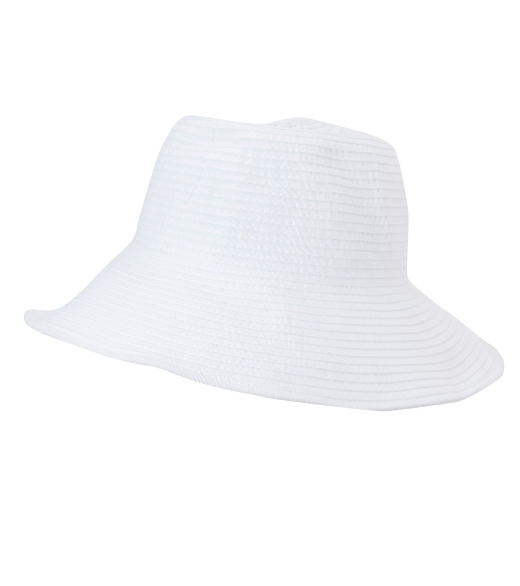 Sun N Sand Women's Ribbons Sewn Hat - White - Swimoutlet.com