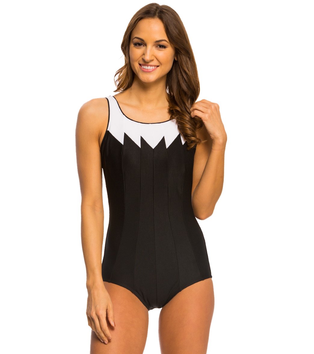 Active Spirit S.P.A. Crystalline High Neck One Piece Swimsuit at Free Shipping