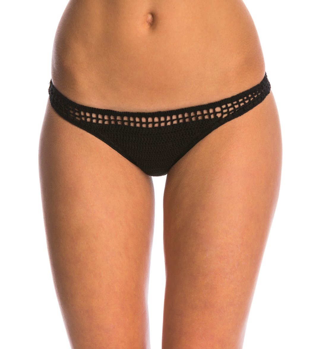 Billabong Hippie Hooray Biarritz Bikini Bottom - Black Large Cotton - Swimoutlet.com