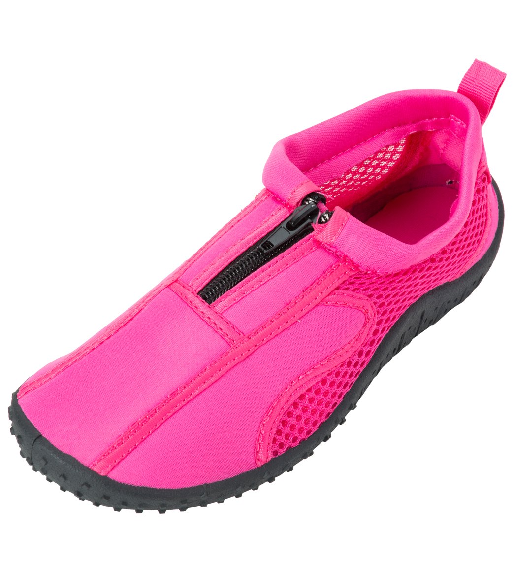 Rockin Footwear Kids' Aqua Neon Zipper Water Shoes at SwimOutlet.com
