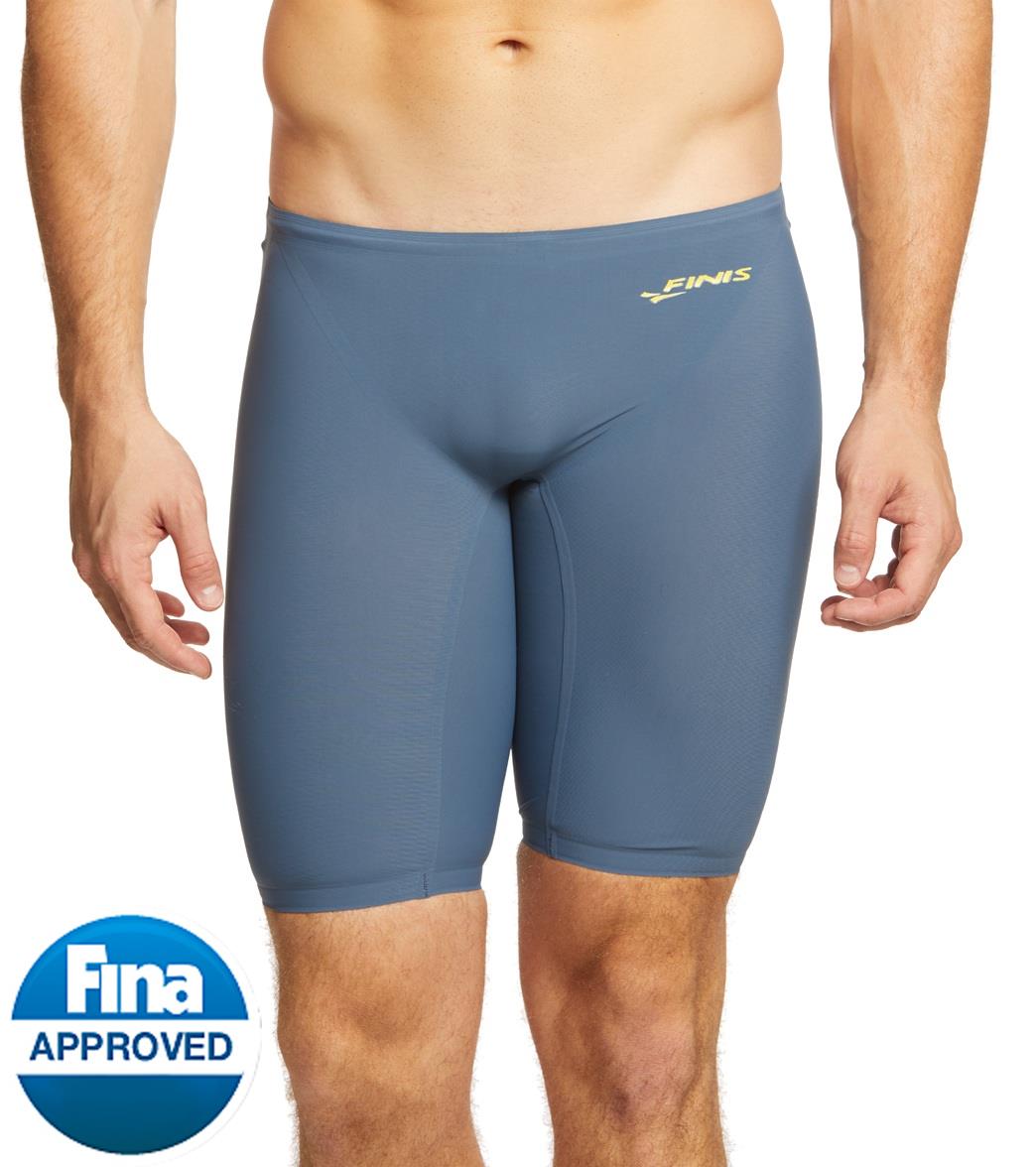 Finis Men's Fuse Solid Jammer Tech Suit Swimsuit - Slate 26 - Swimoutlet.com