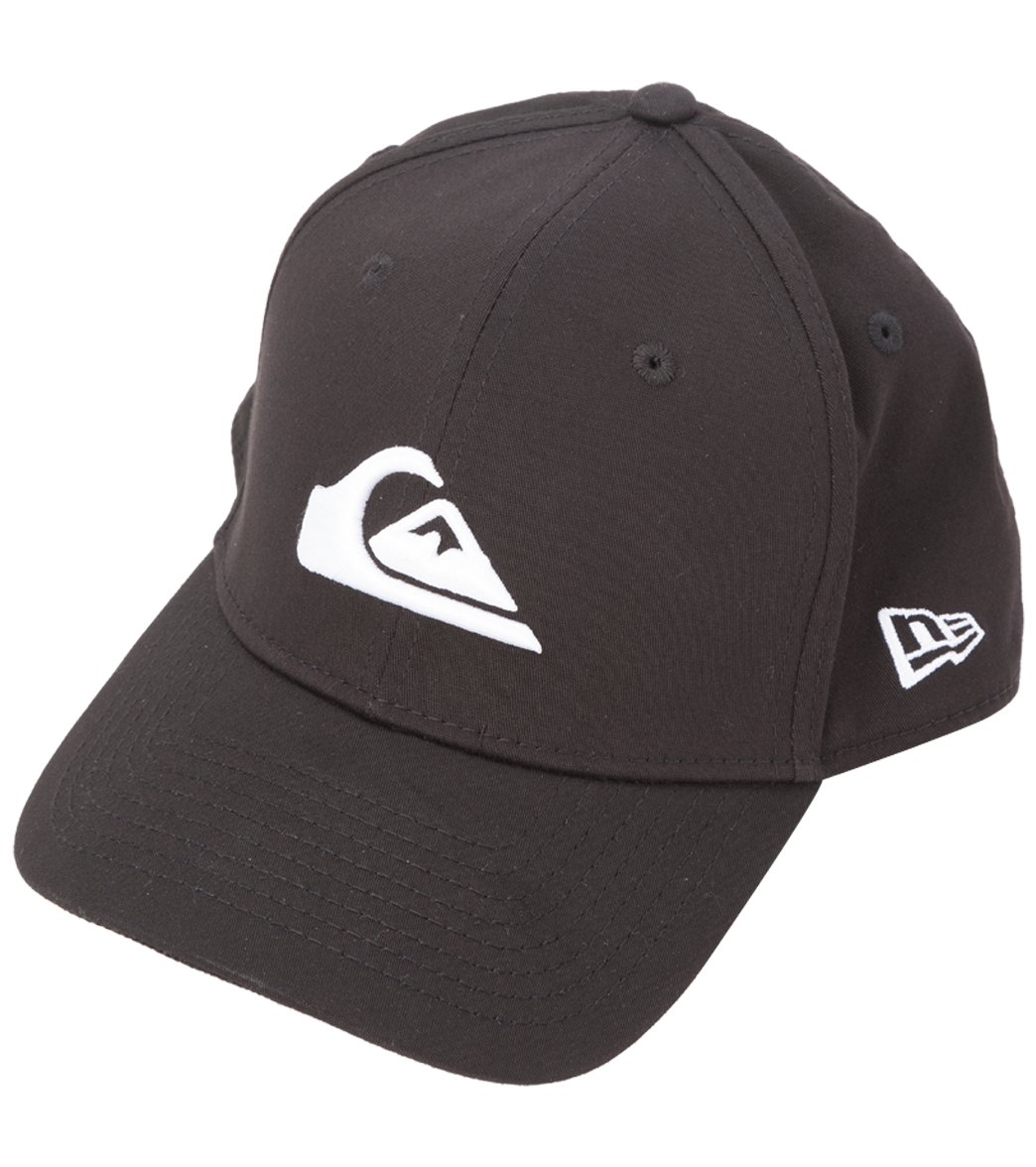 Quiksilver Men's Mountain & Wave Black Cap - White Small/Medium Cotton - Swimoutlet.com