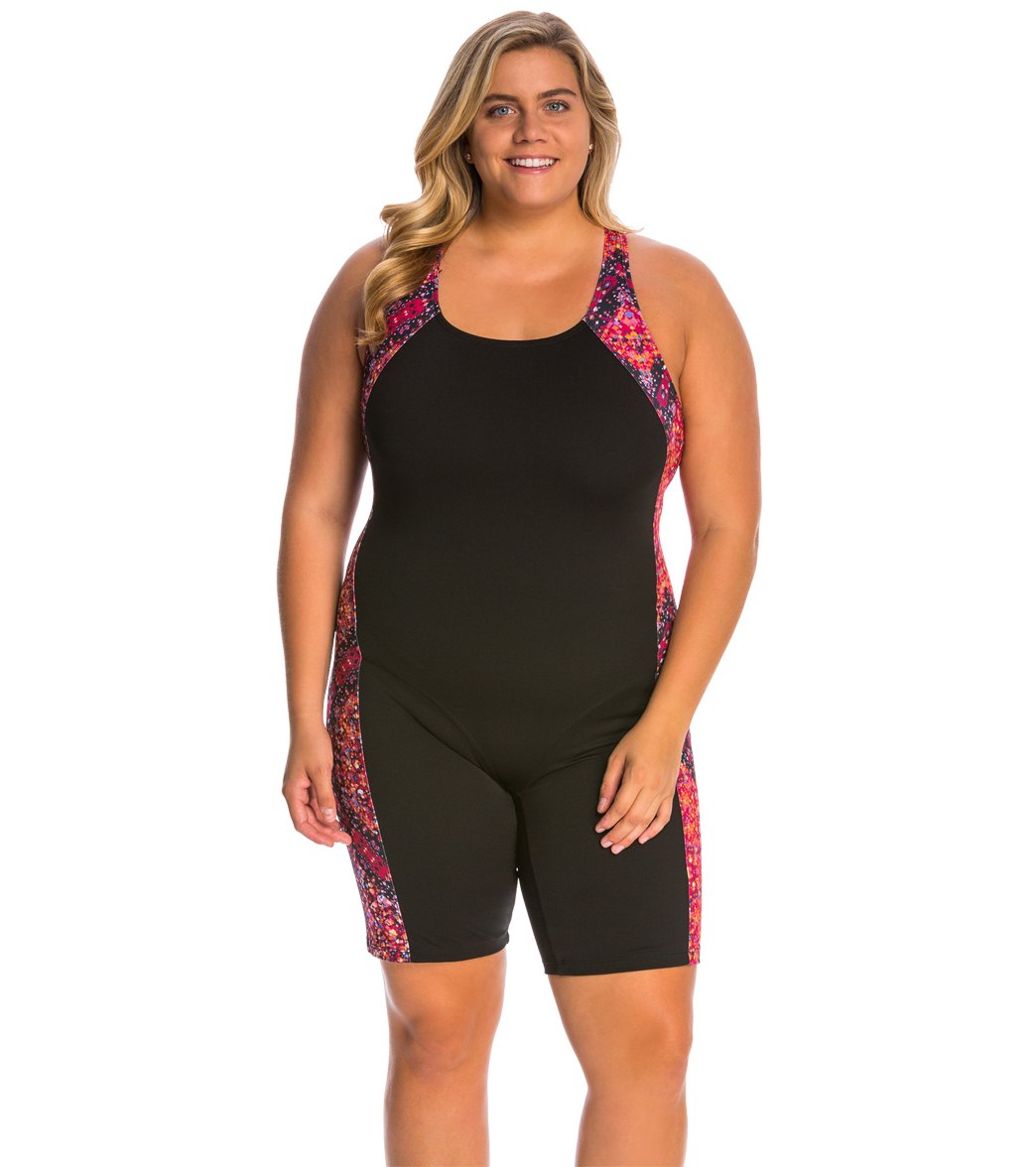 EQ Swimwear Plus Size Glide Unitard Swimsuit at Free