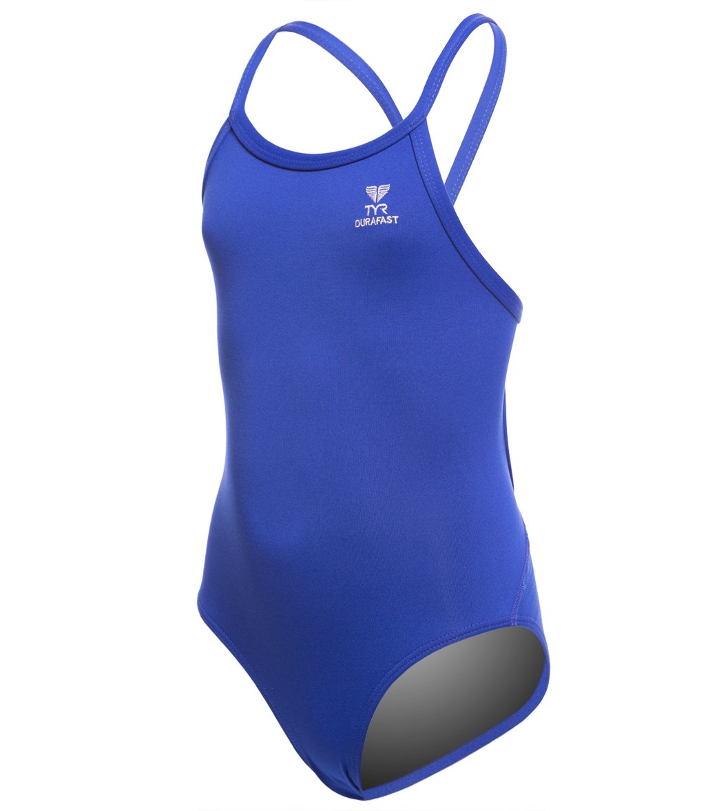 TYR Girls Durafast Elite Solid Diamondfit One Piece Swimsuit at ...