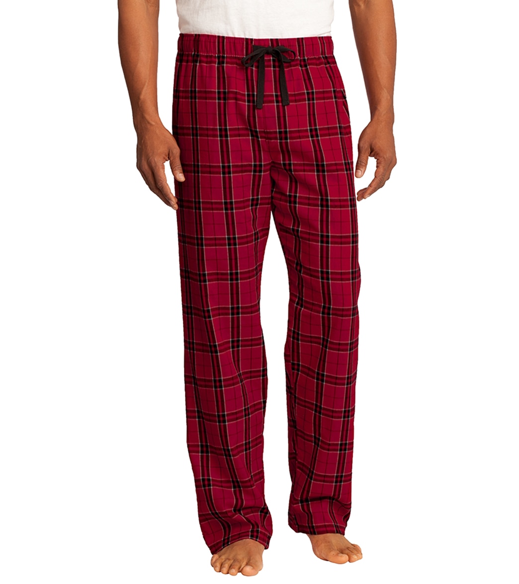 Women's Flannel Plaid Pants - Red Xl Cotton - Swimoutlet.com