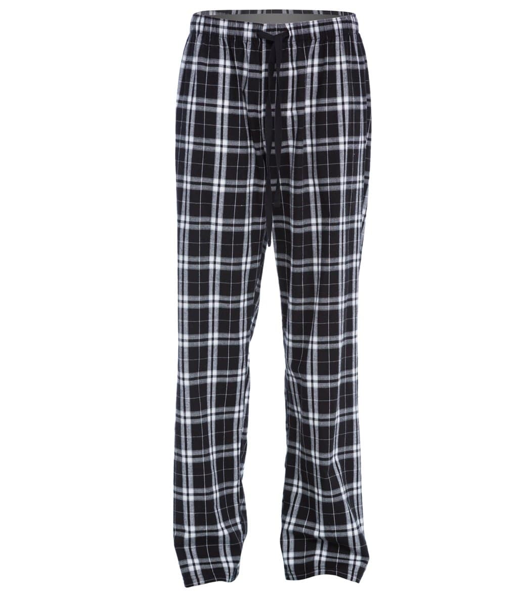 Women's Flannel Plaid Pants - Black Medium Cotton - Swimoutlet.com