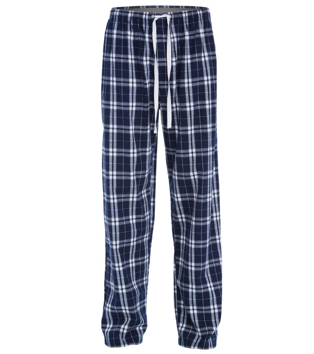 Women's Flannel Plaid Pants - Navy X-Small Cotton - Swimoutlet.com
