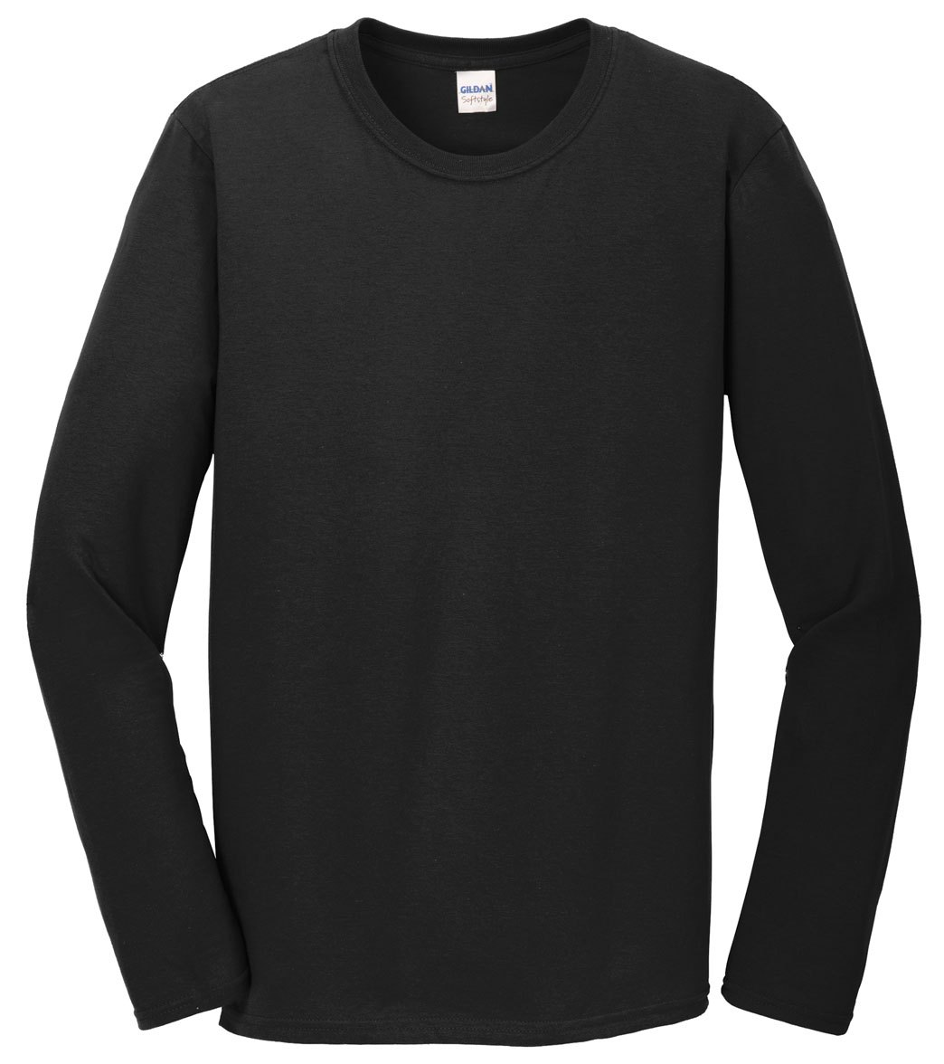 Men's Cotton Long Sleeve T-Shirt - Black Medium Cotton/Polyester - Swimoutlet.com