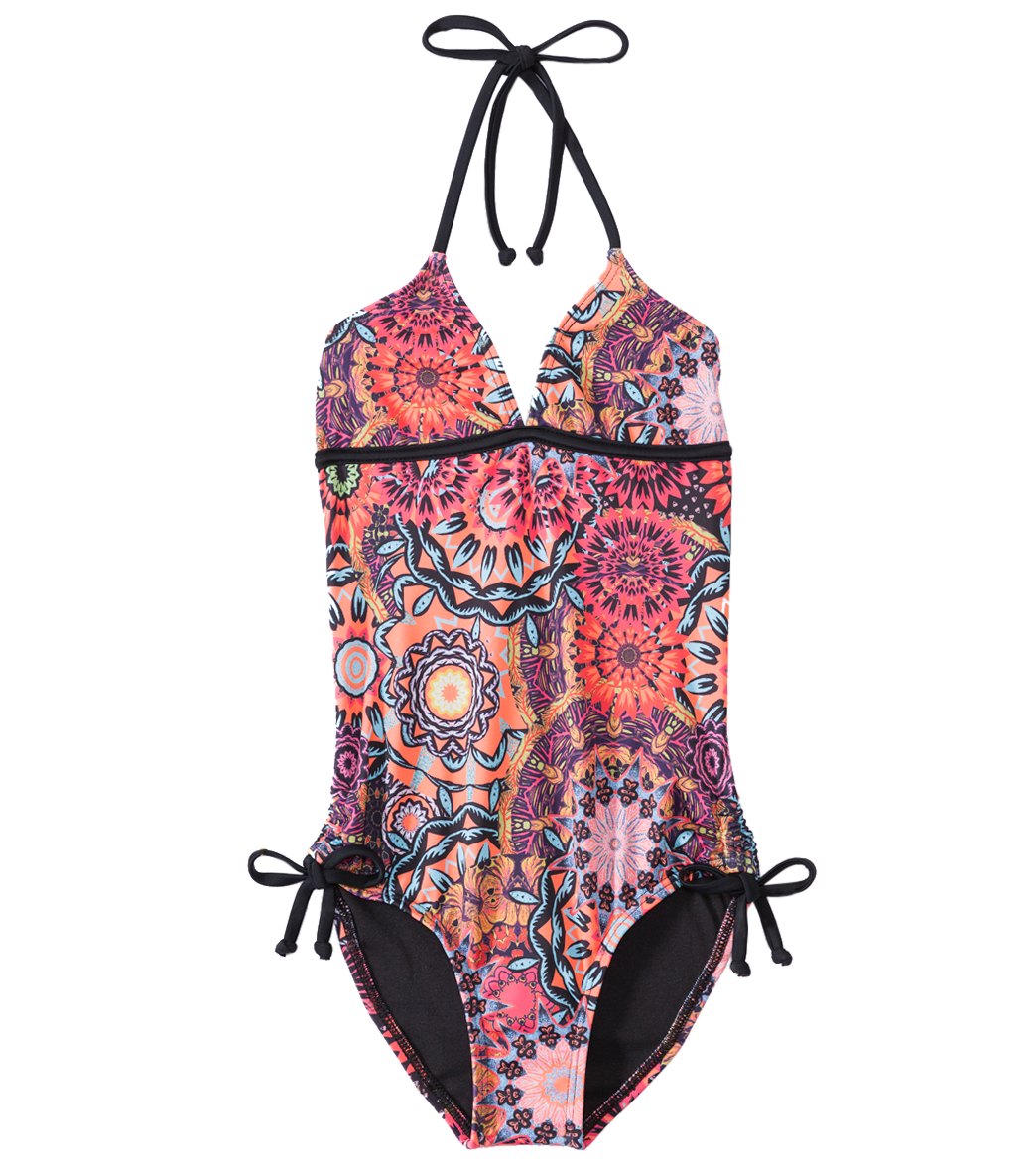 Hurley Turkish Floral Halter One Piece Swimsuit at