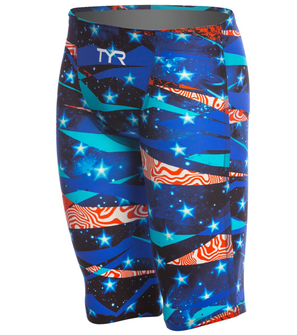 TYR Men's Avictor Omaha Nights High Waist Jammer Tech Suit Swimsuit at