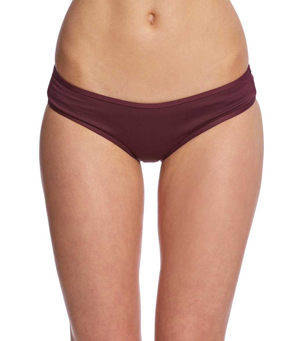 O'neill 365 Savi Hipster Bikini Bottom - Bordeaux Large Size Xl Elastane/Polyamide - Swimoutlet.com
