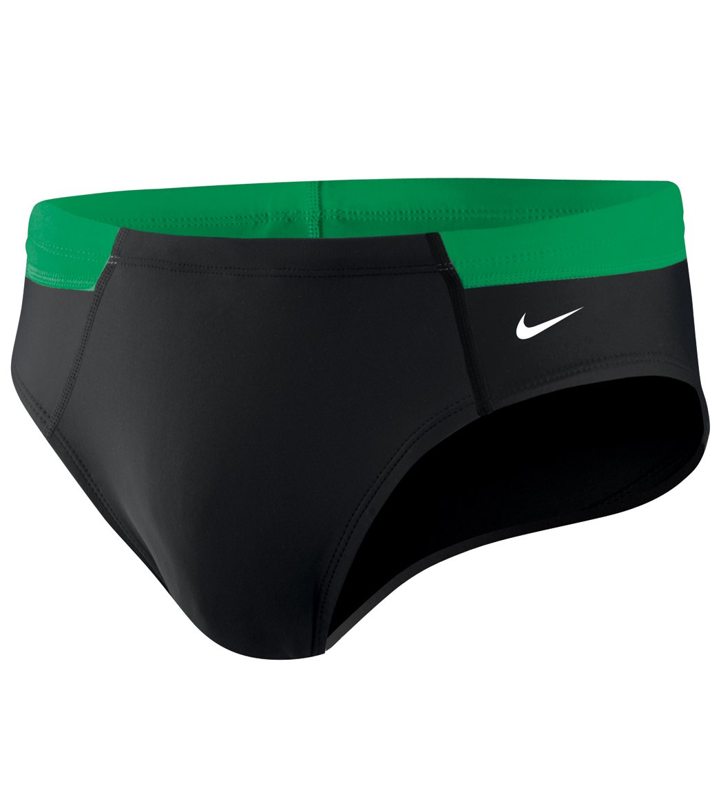 Nike Boys' Victory Color Block Brief Swimsuit - Court Green 22 - Swimoutlet.com