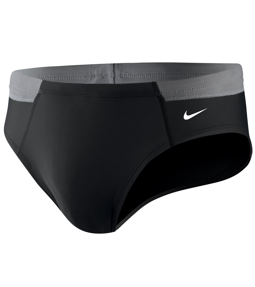 Nike Boys' Victory Color Block Brief Swimsuit - Black 22 - Swimoutlet.com