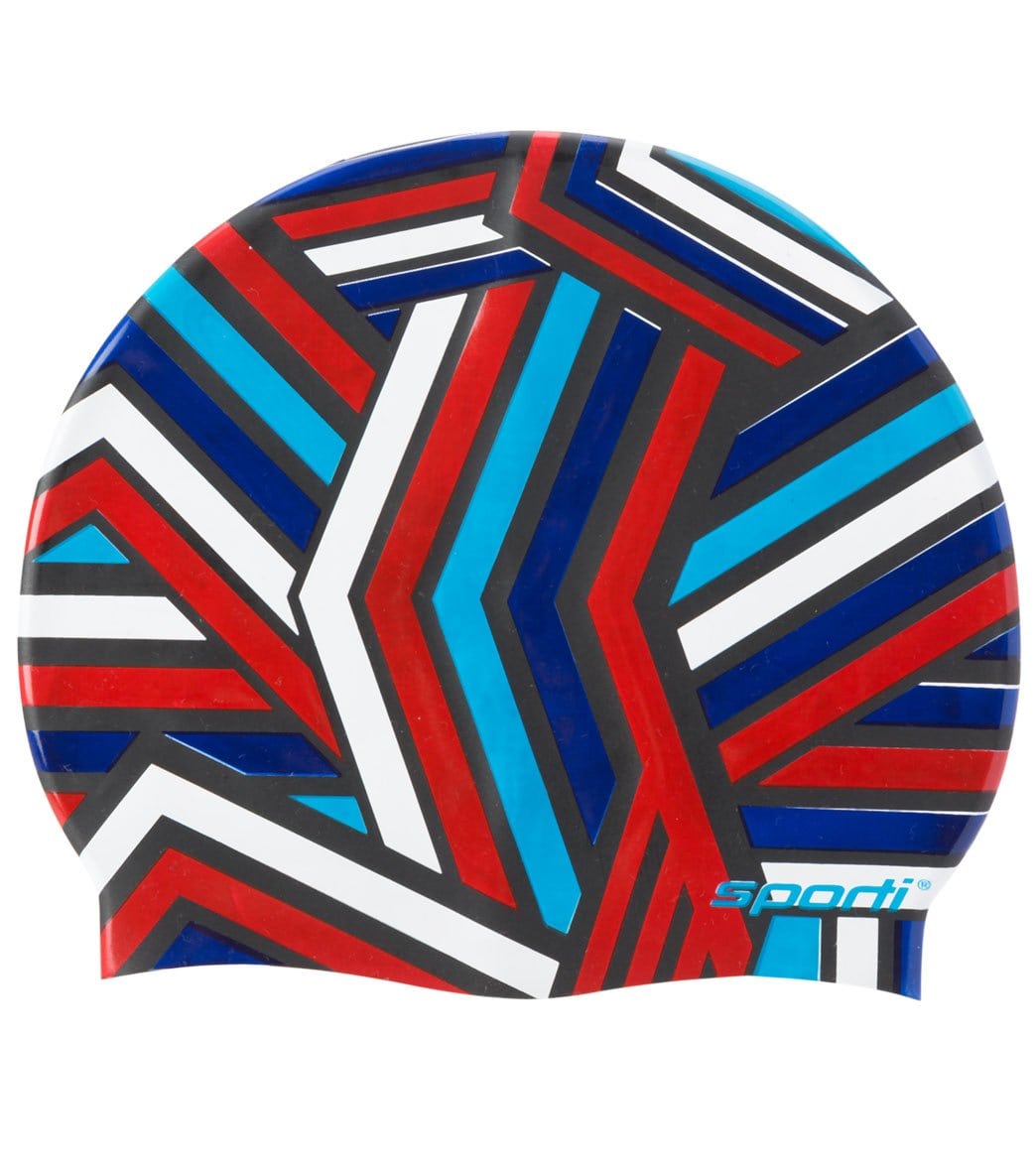 Sporti Borderline Silicone Swim Cap at