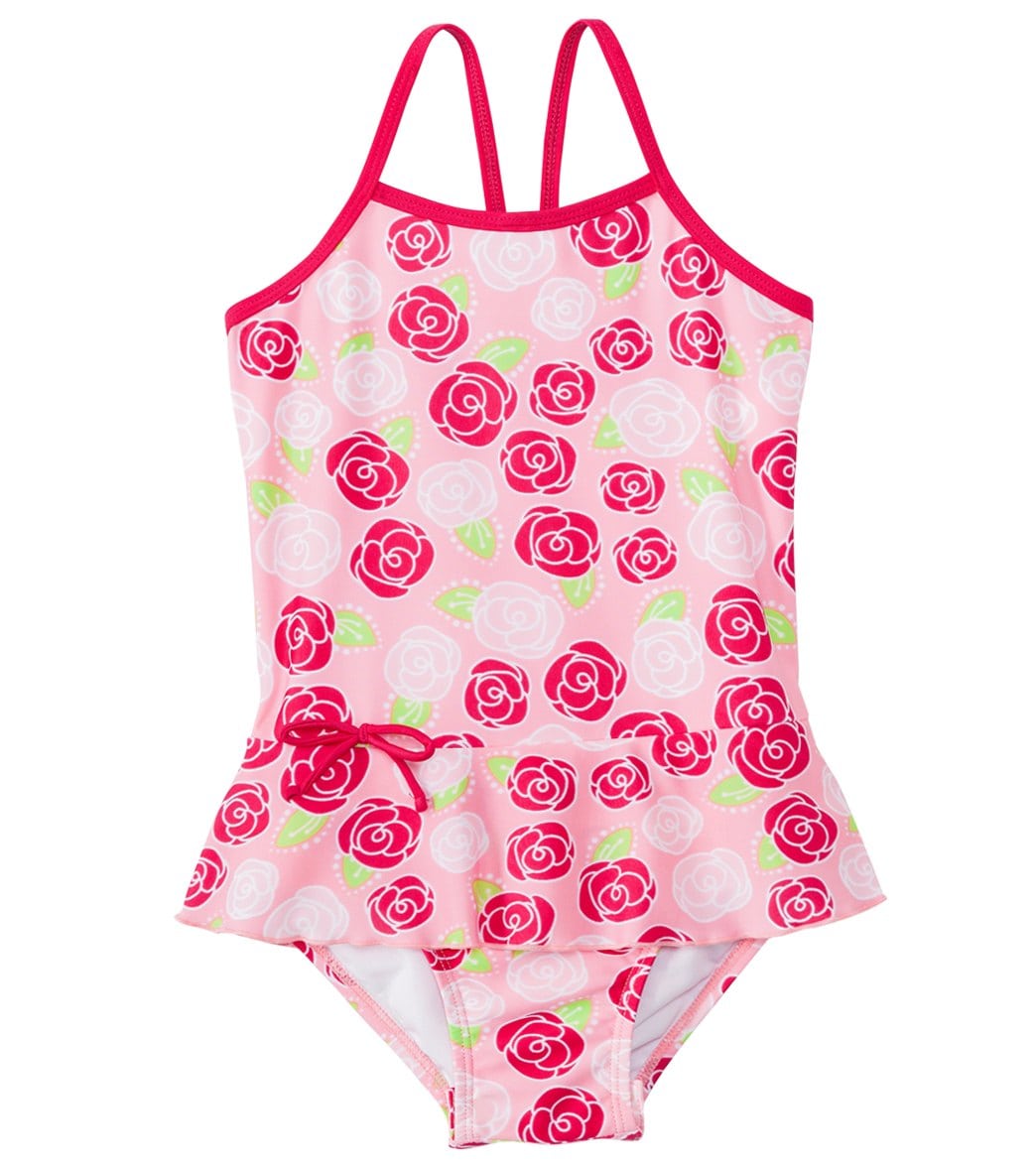 Snapme Girls' Rosalita Skirted Peplum One Piece Swimsuit Uvp 50+ 6 Months-8Yrs - 2T - Swimoutlet.com