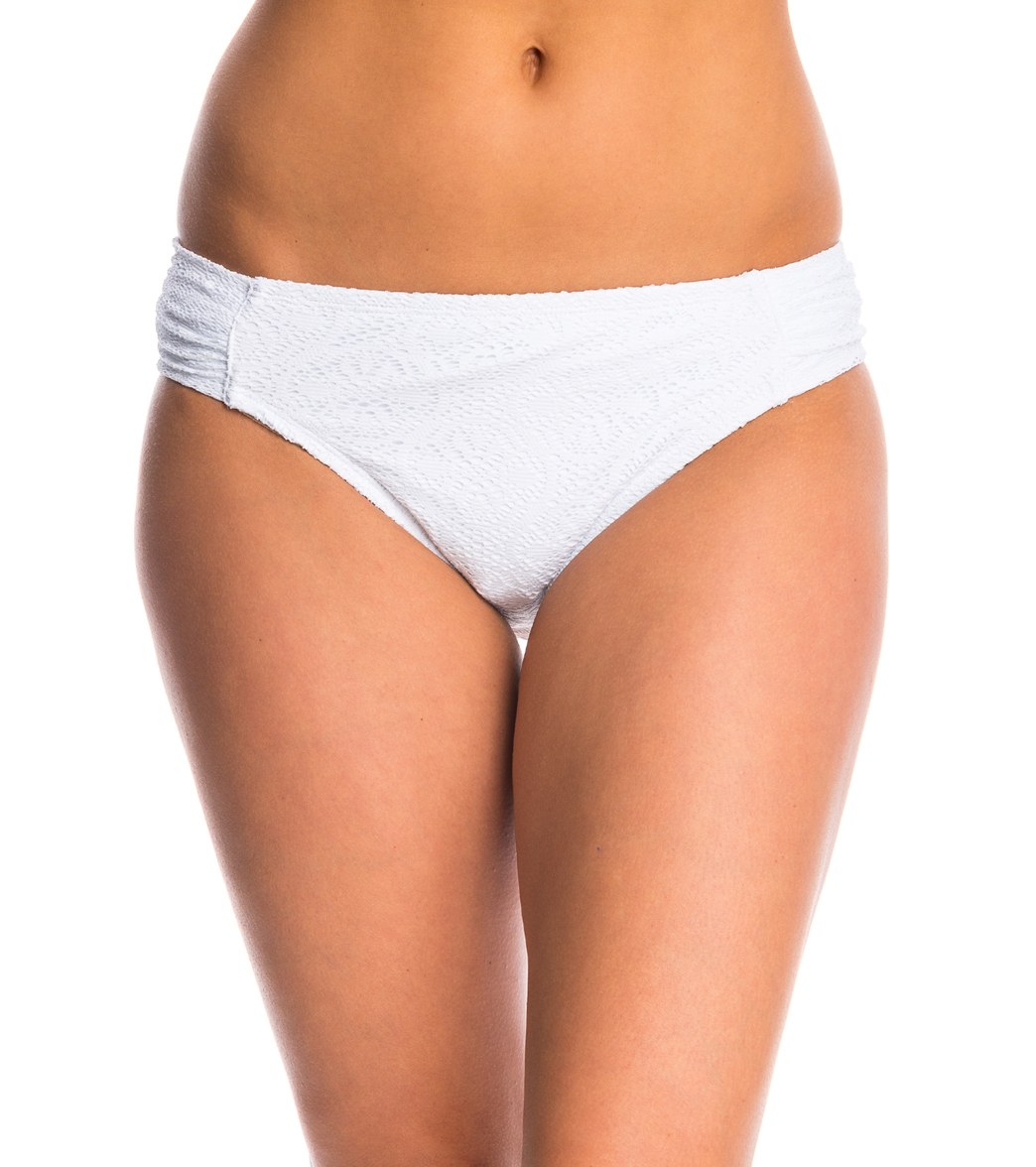 Bleu Rod Beattie Sea It Through Tab Side Hipster Bikini Bottom - White 4 - Swimoutlet.com