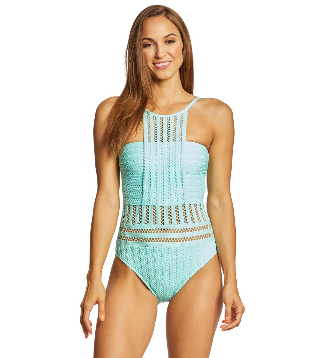 Cole Swimwear Tough Luxe High Neck One Piece Swimsuit at