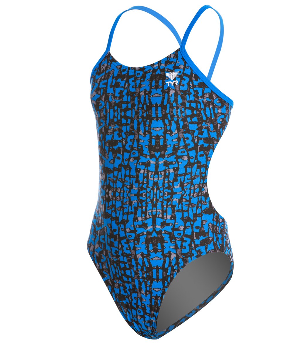 TYR Youth Petra Cutoutfit One Piece Swimsuit at SwimOutlet.com - Free ...