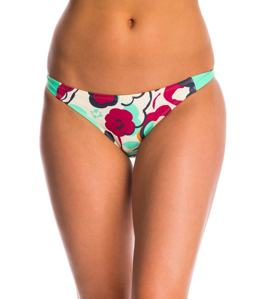 Eidon Swimwear Five Spot Mila Bikini Bottom - Guava X-Small - Swimoutlet.com