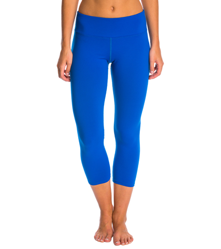 Hard Tail Flat Waist Supplex Yoga Capris at YogaOutlet.com - Free Shipping