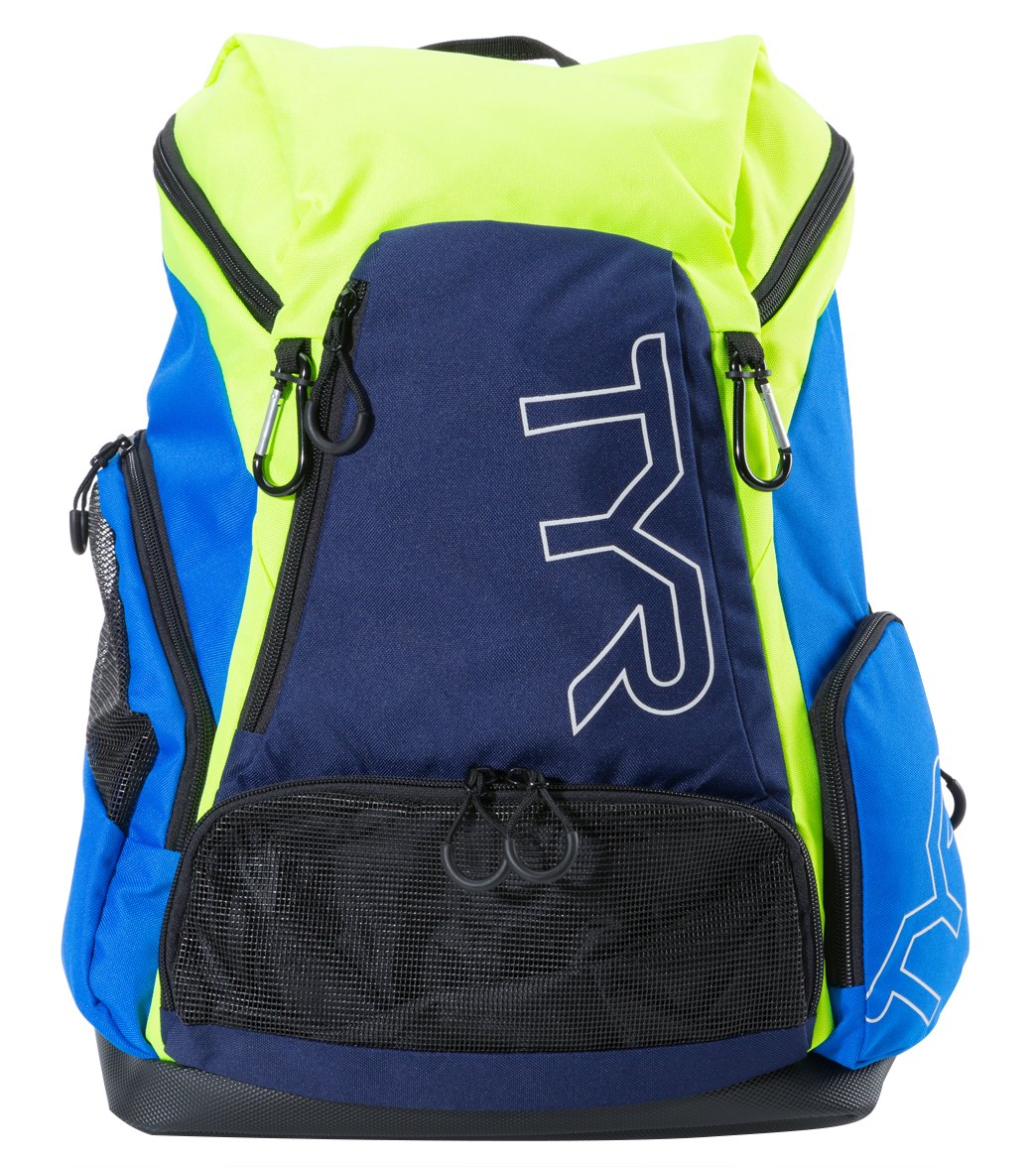 TYR Alliance 30L Backpack - Blue/Green - Swimoutlet.com