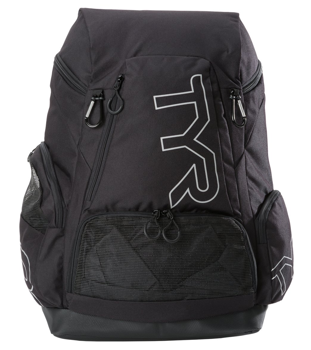 TYR Alliance 45L Backpack - Black/Black Nylon - Swimoutlet.com