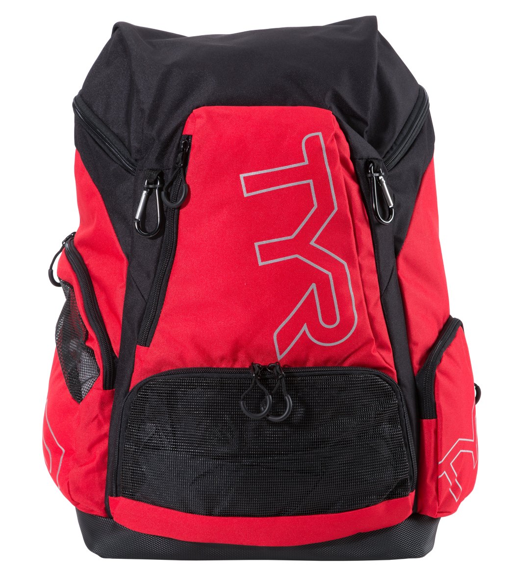 TYR Alliance 45L Backpack - Red/Black Nylon - Swimoutlet.com