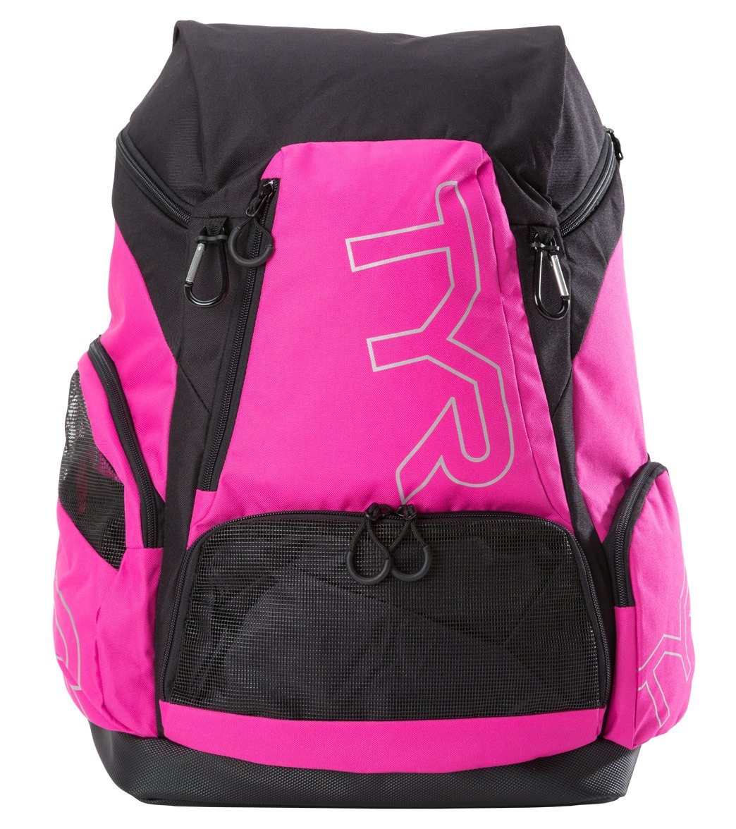 TYR Alliance 45L Backpack - Pink/Black Nylon - Swimoutlet.com