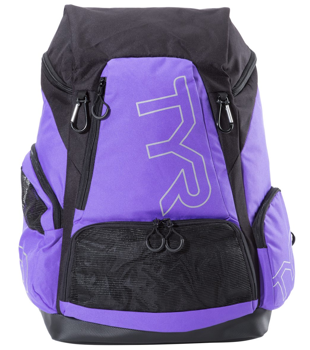 TYR Alliance 45L Backpack - Purple/Black Nylon - Swimoutlet.com