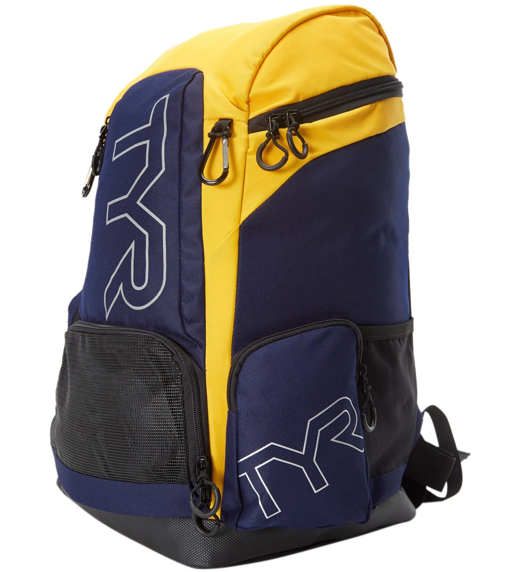 TYR Alliance 45L Backpack - Navy/Gold Nylon - Swimoutlet.com