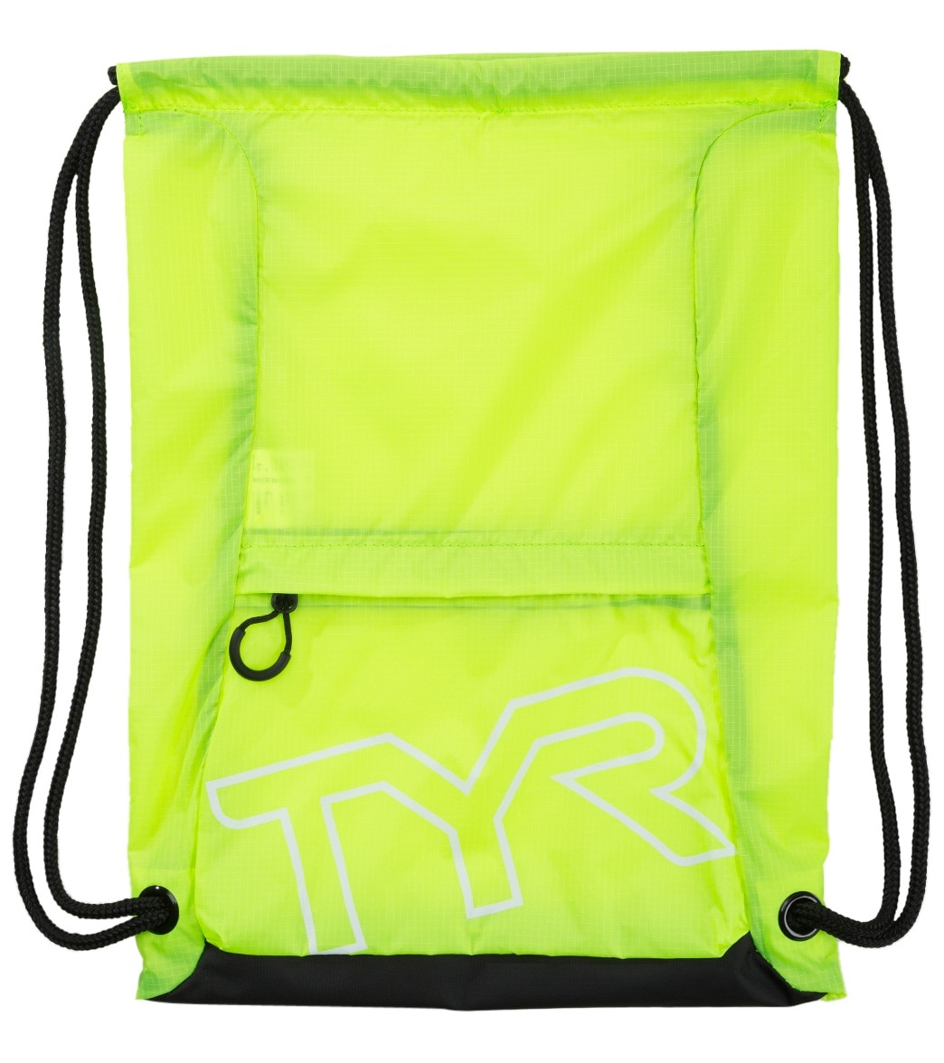 TYR Draw String Sack Pack - Fluorescent Yellow - Swimoutlet.com