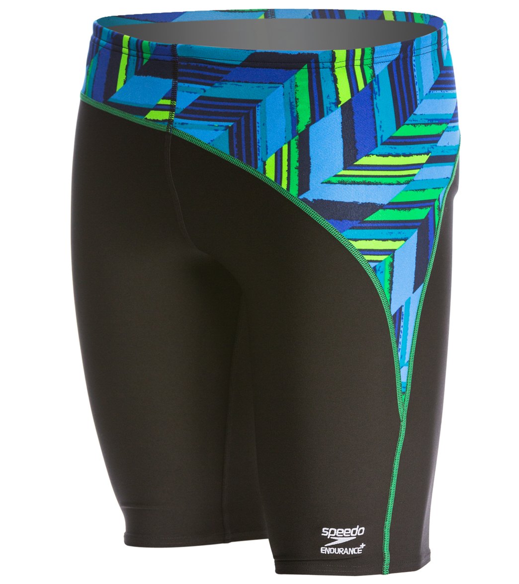 Speedo Endurance+ Angles Jammer Swimsuit at SwimOutlet.com - Free Shipping