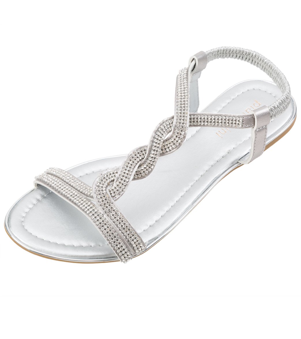 Pia Rossini Women's Nero Sandals - Silver 9.5 Eu 40 - Swimoutlet.com
