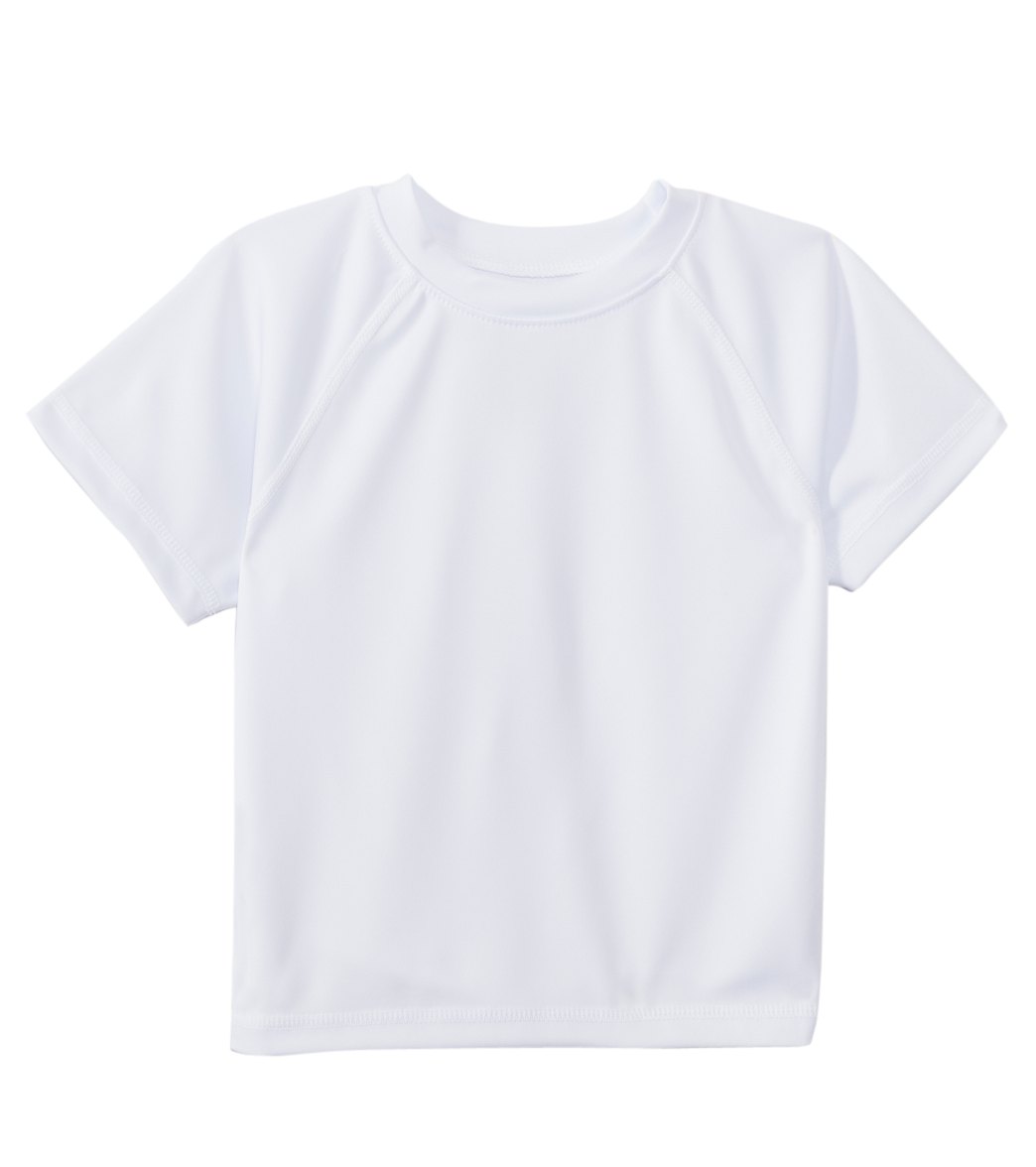 Kanu Surf Boys' Solid Swim Shirt 2T-5T - White 2T Polyester - Swimoutlet.com