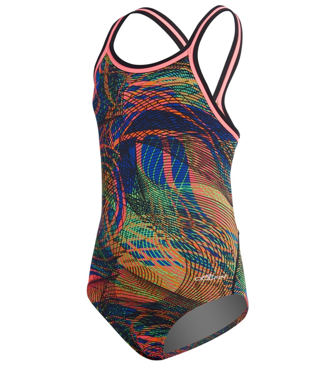 Dolfin Youth Reliance Sonic Dbx Back One Piece Swimsuit - Multi 22 - Swimoutlet.com