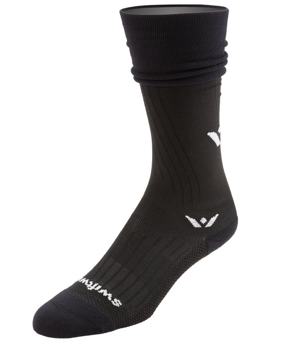 Swiftwick Performance 12 In Cuff Sock - Black Large - Swimoutlet.com
