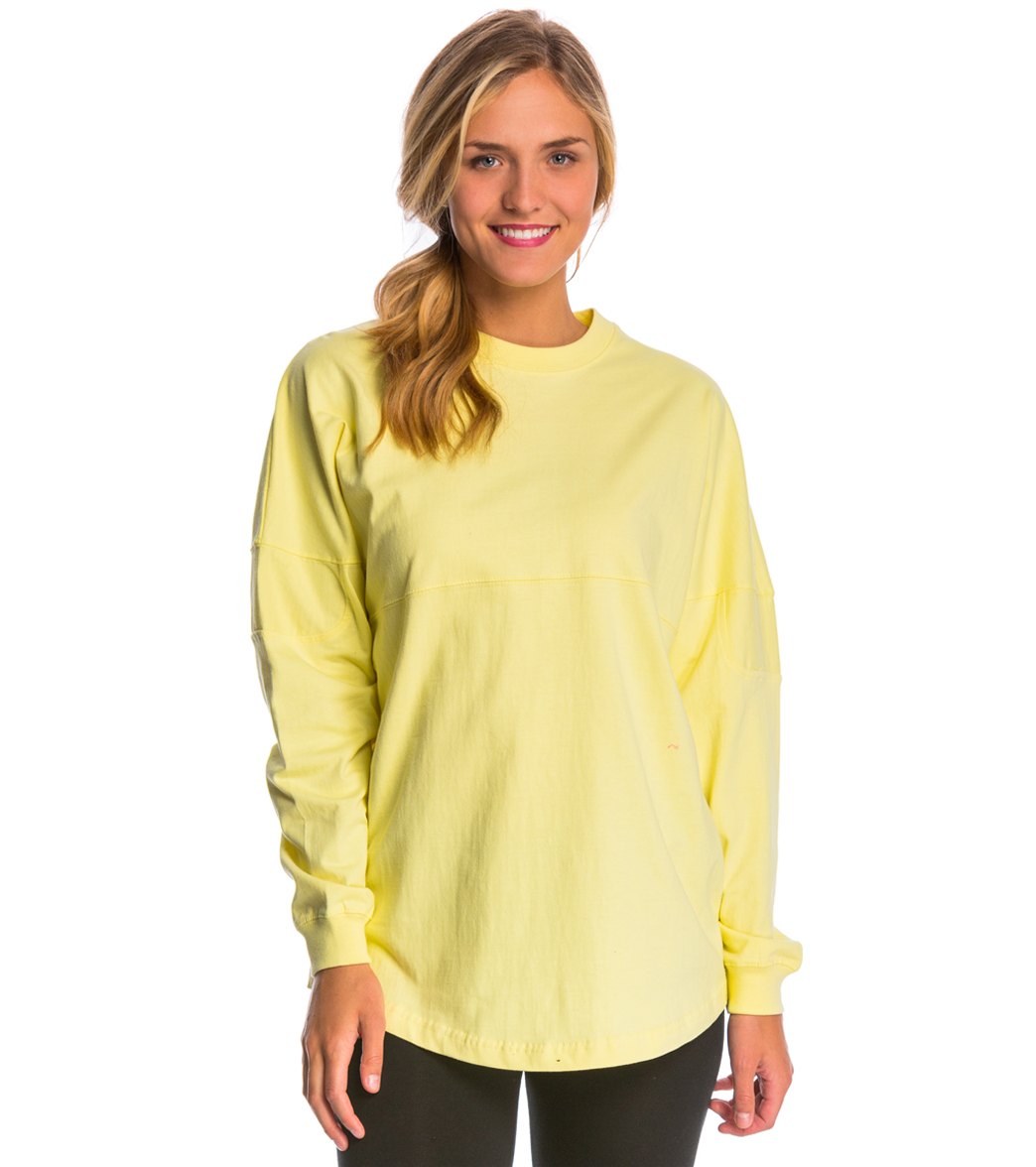 Ambro Manufacturing Women's Swim Swag Long Sleeve Tee Shirt - Yellow Large Cotton - Swimoutlet.com